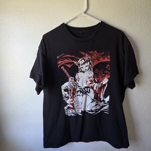 Black and Red Graphic Tee